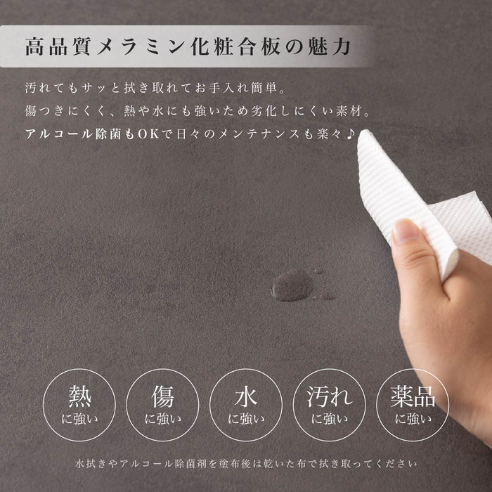 ダイニングテーブル 2人 4人 幅90 110cm メラミン天板 アイアン脚 丸テーブル