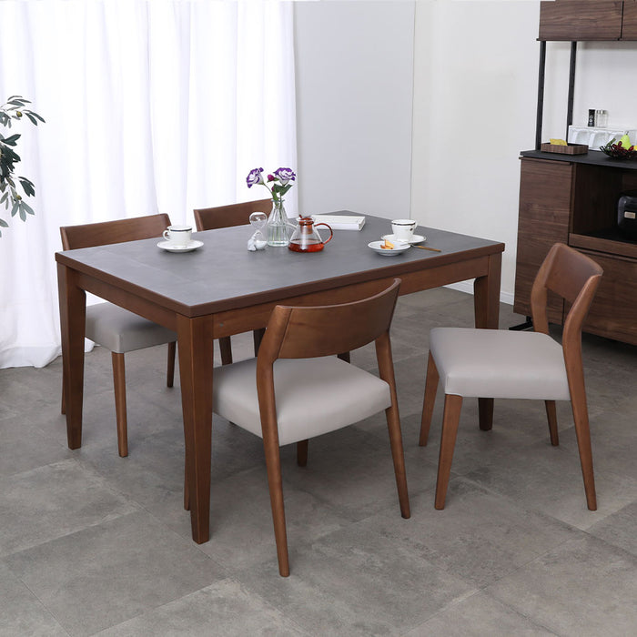 ダイニングテーブル 4人 6人 幅130 180cm 伸長 メラミン天板 北欧