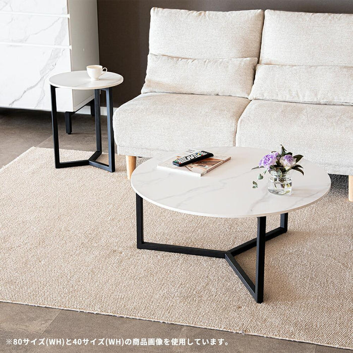 サイドテーブル セラミック コーヒーテーブル 幅40cm 白 丸 セラミックテーブル 丸テーブル 円形テーブル おしゃれ 大理石風 ホワイト グレー 円形 ミニテーブル ナイトテーブル 北欧 センターテーブル 一人暮らし ソファテーブル