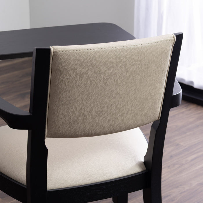 ダイニングチェア 幅53.5cm テーブル付き キャスター 無垢材 デスクチェア