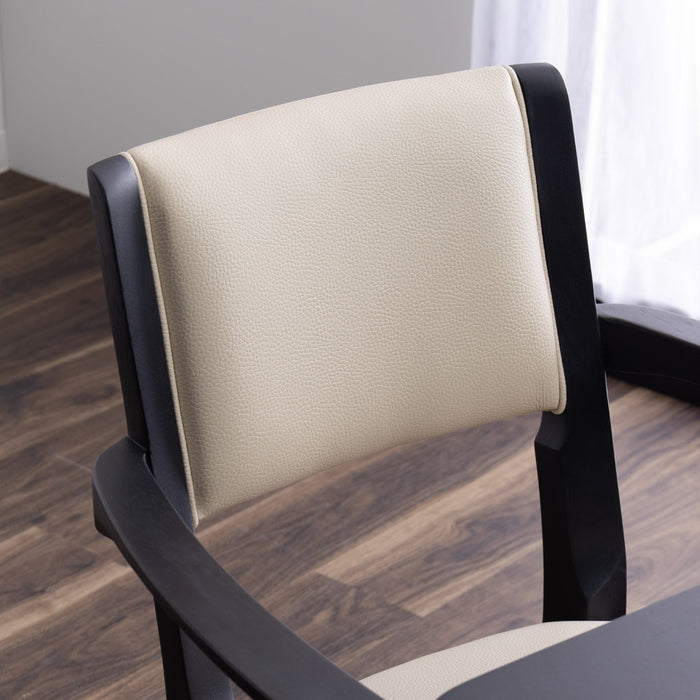 ダイニングチェア 幅53.5cm テーブル付き キャスター 無垢材 デスクチェア