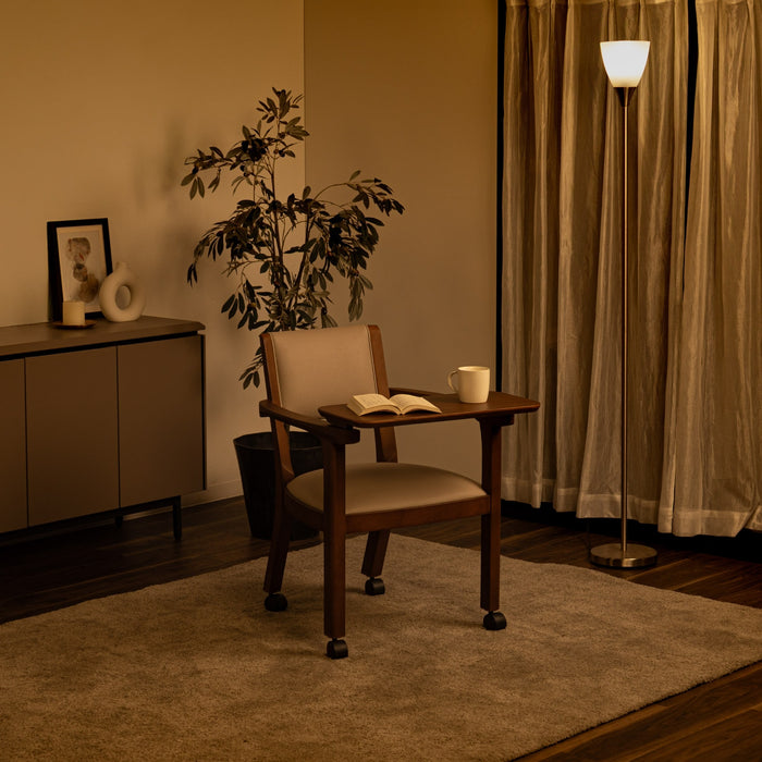 ダイニングチェア 幅53.5cm テーブル付き キャスター 無垢材 デスクチェア