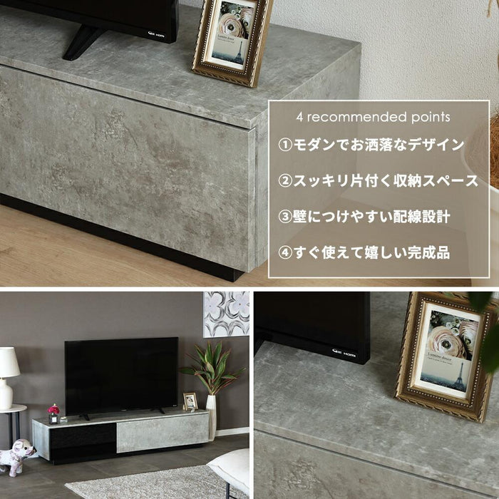 テレビボード 完成品 テレビ台 160cm ローボード テレビボード 160 おしゃれ TVボード 160幅 セラミック調 グレー ブラック ホワイト シンプル モダン リビング収納 大容量 収納 引き出し 幅160cm テレビボード AVボード TVラック