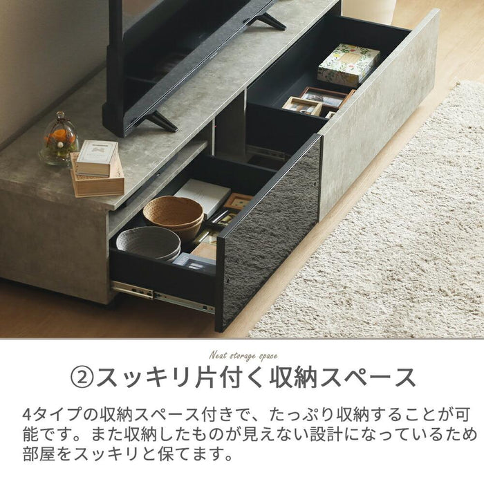 テレビボード 完成品 テレビ台 160cm ローボード テレビボード 160 おしゃれ TVボード 160幅 セラミック調 グレー ブラック ホワイト シンプル モダン リビング収納 大容量 収納 引き出し 幅160cm テレビボード AVボード TVラック