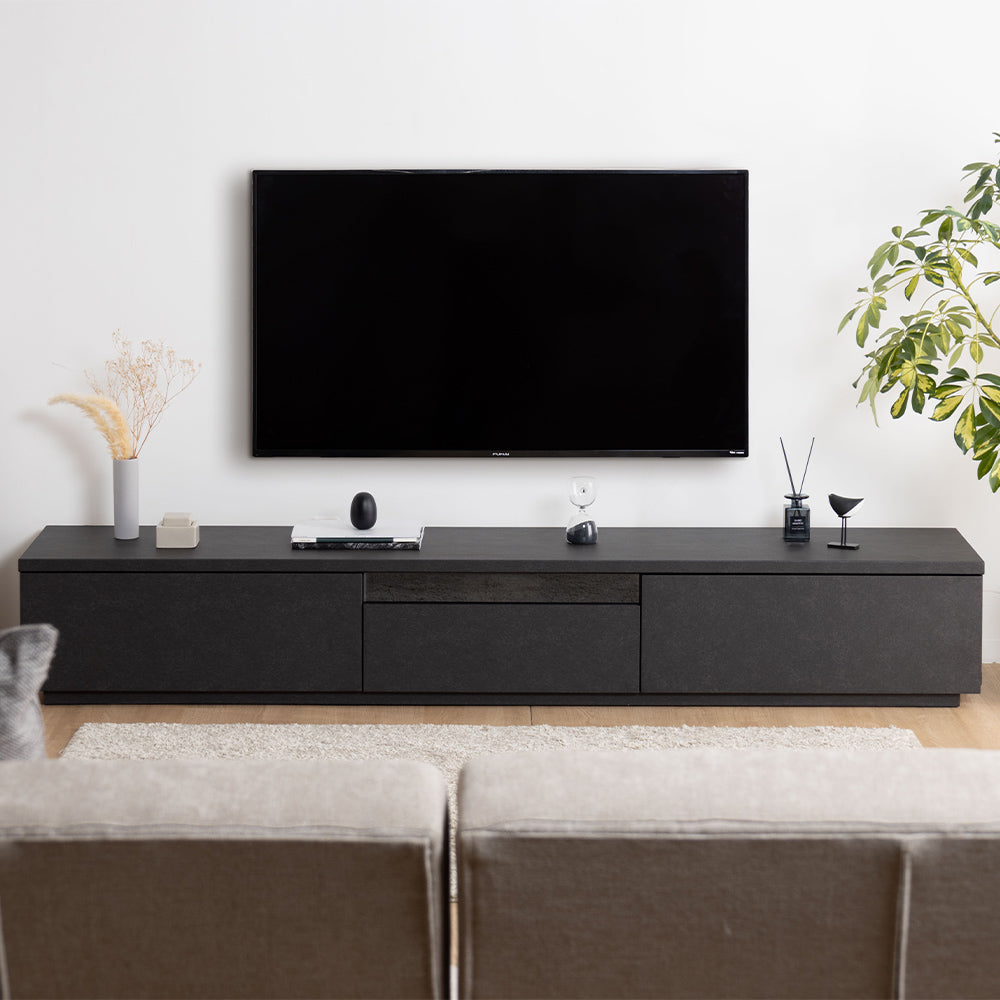 幅220cmセラミック調デザインの高級モダンテレビボード - FLAILA