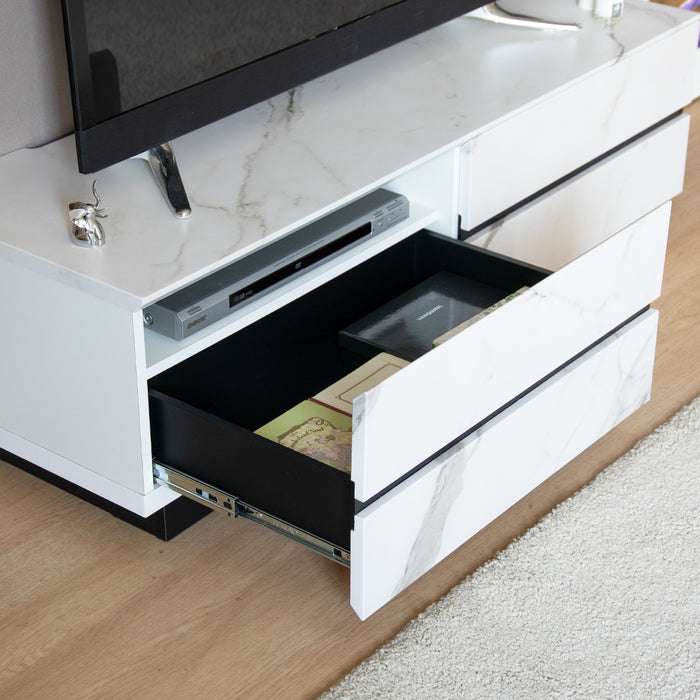 高級感あふれる大理石調デザインテレビボード 幅120cm - FLAILA