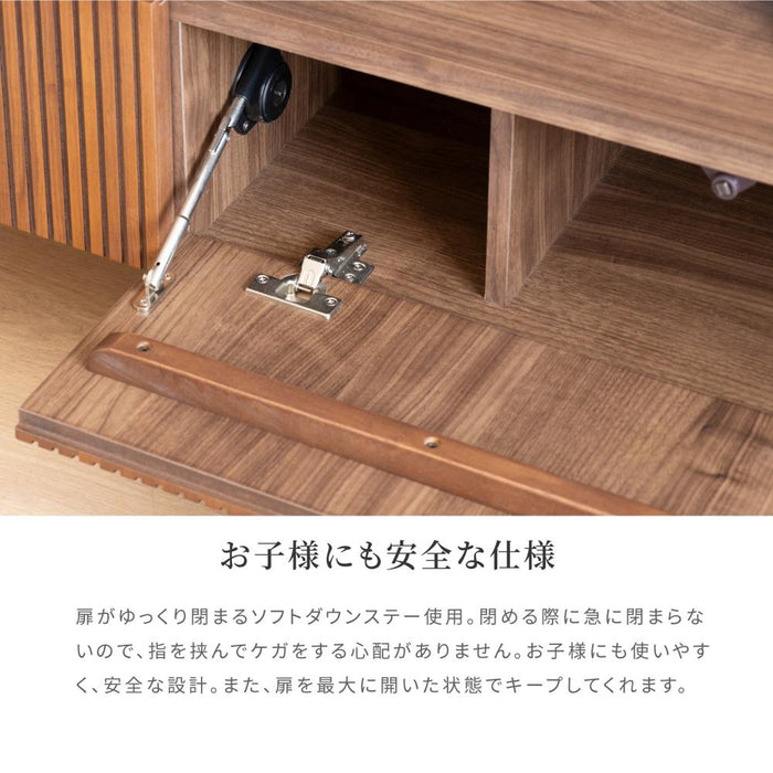 テレビ台 おしゃれ ローボード 180cm 60インチ 60型 収納 棚 テレビボード テレビラック TV台 木製 半 完成品 引き出し 扉収 木 リビング 収納 大型 ウォールナット 縦格子 格子