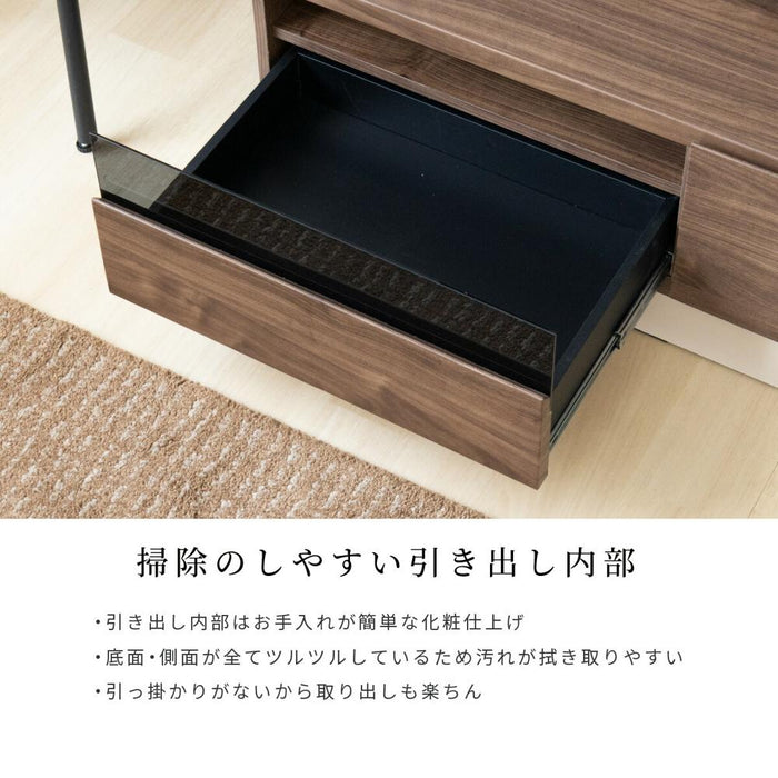 テレビ台 140cm テレビ台 収納 テレビ台 ローボード 140 完成品 おしゃれ 北欧 ウォールナット調 オーク調 収納 多い ブラウン リビング収納 32インチ 32型 壁付け 組み立て不要 テレビ台 AVボード TVラック 大容量 収納 引き出し