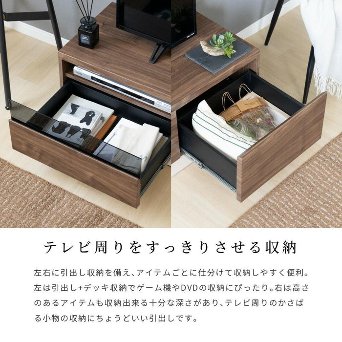 テレビ台 140cm テレビ台 収納 テレビ台 ローボード 140 完成品 おしゃれ 北欧 ウォールナット調 オーク調 収納 多い ブラウン リビング収納 32インチ 32型 壁付け 組み立て不要 テレビ台 AVボード TVラック 大容量 収納 引き出し
