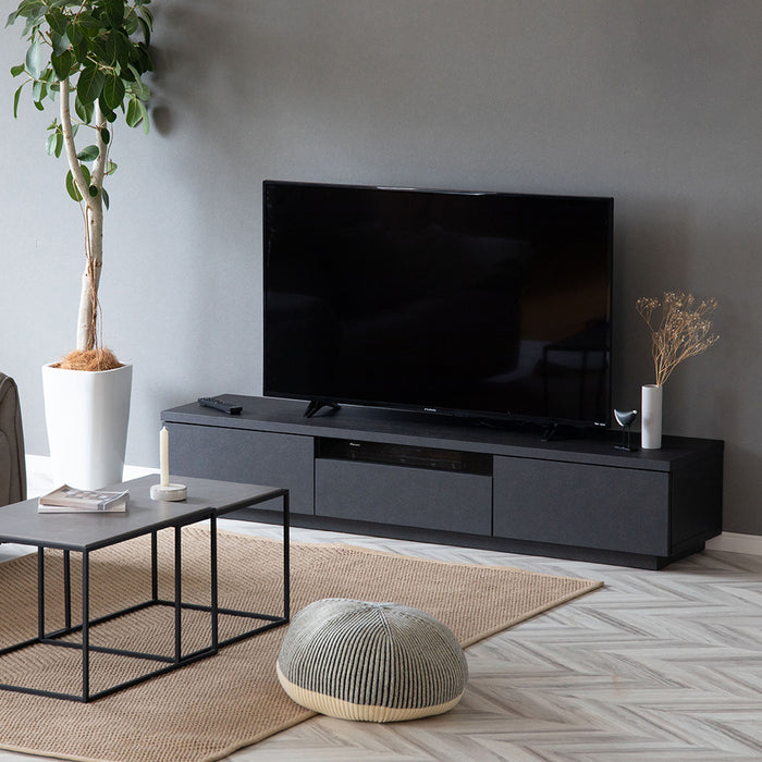 テレビボード 幅180cm セラミック調  高級感 モダン 塩ビシート