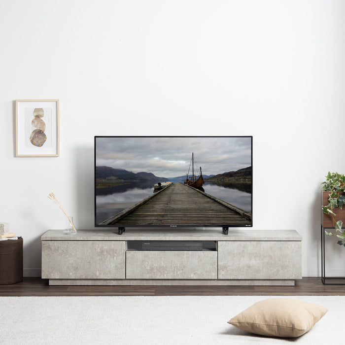 テレビボード 幅180cm セラミック調  高級感 モダン 塩ビシート