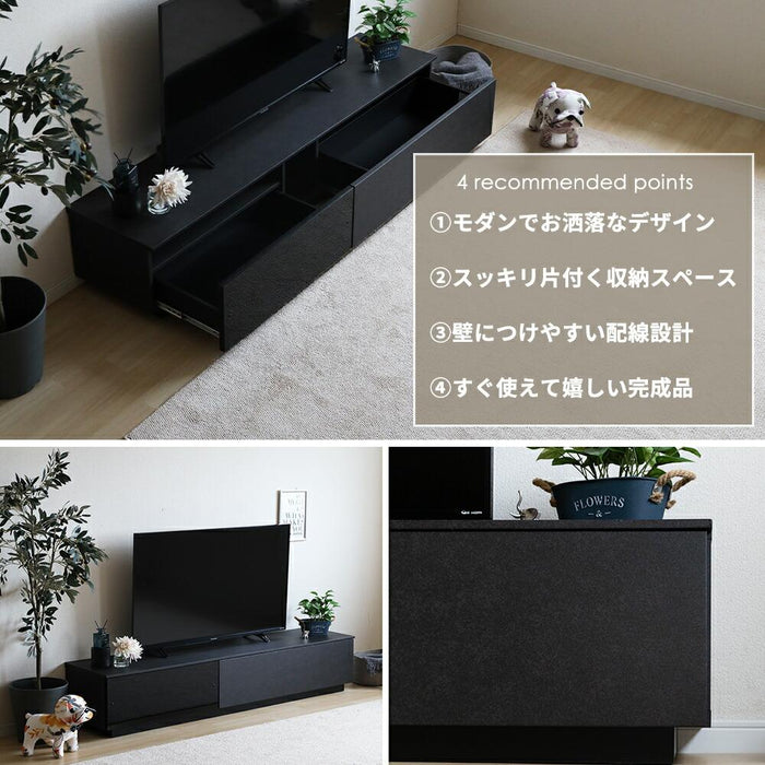 テレビボード 完成品 テレビ台 180cm ローボード テレビボード 180 おしゃれ TVボード 180幅 セラミック調 グレー ブラック ホワイト シンプル モダン リビング収納 大容量 収納 引き出し 幅180cm テレビボード AVボード TVラック