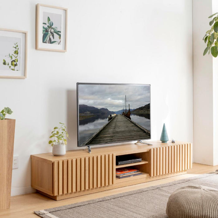 テレビボード 北欧 180 テレビ台 180cm ローボード TVボード 180 北欧 木目調 ナチュラル オーク調 シンプル リビング収納 完成品 リモコン操作 大容量 収納 引き出し 幅180cm 大きめ TV台 TVボード AVボード TVラック