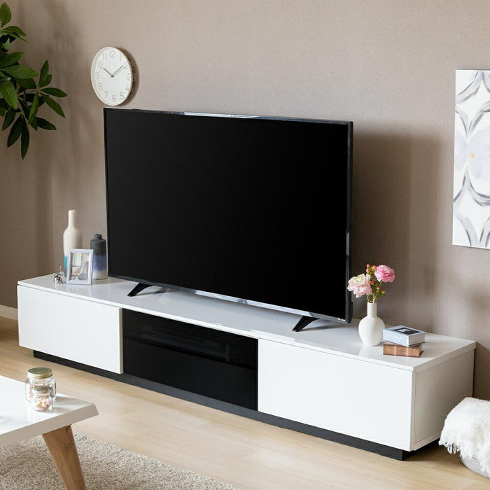 テレビボード 完成品 テレビ台 200cm ローボード テレビボード 200 おしゃれ TVボード 200幅 セラミック調 ブラック グレー ホワイト シンプル モダン リビング収納 大容量 収納 引き出し 幅200cm テレビボード AVボード TVラック