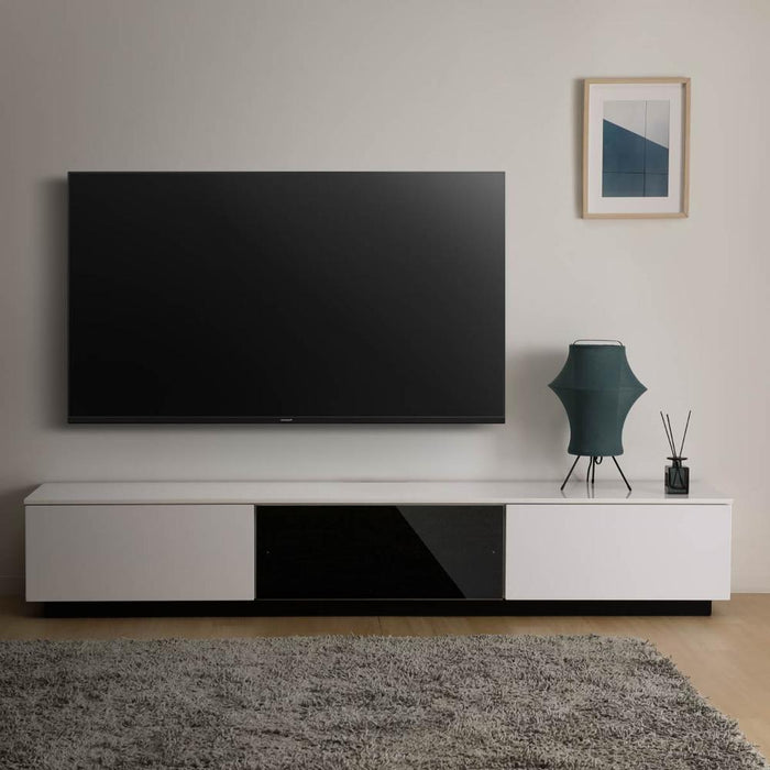 テレビボード 完成品 テレビ台 200cm ローボード テレビボード 200 おしゃれ TVボード 200幅 セラミック調 ブラック グレー ホワイト シンプル モダン リビング収納 大容量 収納 引き出し 幅200cm テレビボード AVボード TVラック