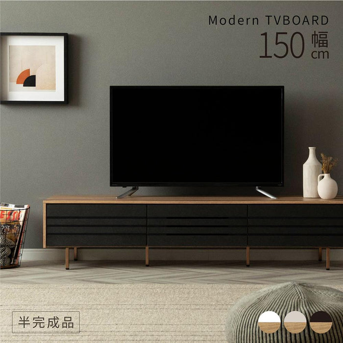 テレビ台 幅150 奥行き41 高さ34 木製 白 ホワイト ブラウン 収納 おしゃれ ローボード 脚付きテレビ台 アイアン 脚 ブラック オーク調 グレー ローボード テレビボード TV台 TVボード