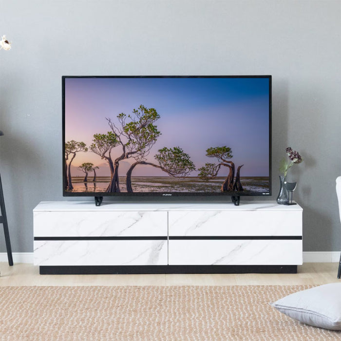 テレビボード 幅140cm 石目調 大理石調 高級感 モダン