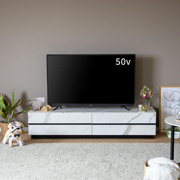 テレビボード 大理石風 完成品 テレビ台 160cm ローボード テレビボード 160 おしゃれ TVボード 160幅 セラミック調 グレー ブラック ホワイト リビング収納 大容量 収納 引き出し