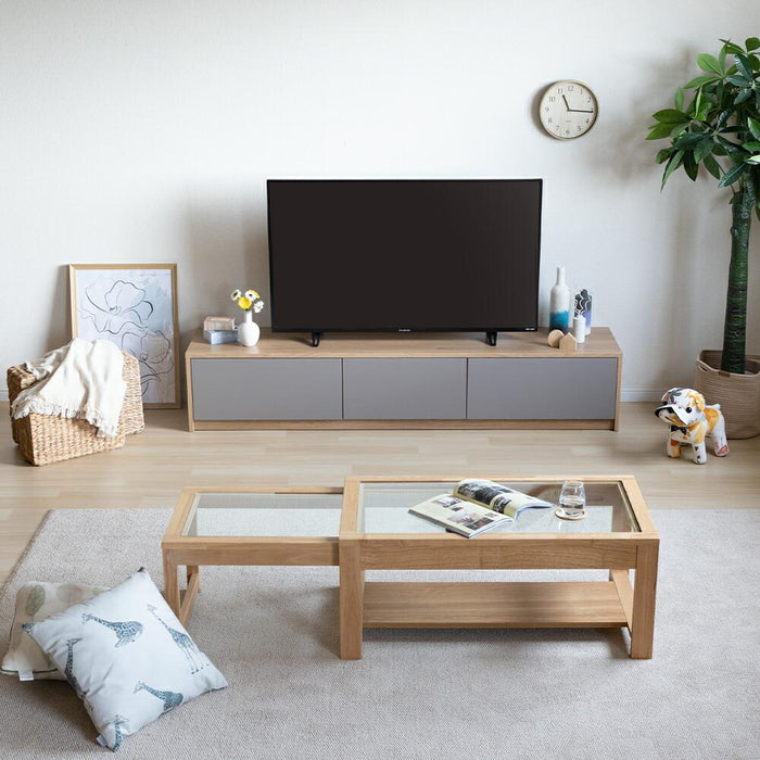 テレビボード 180 TAUPE トープ グレー テレビ台 180cm  ローボード テレビボード 180 おしゃれ TVボード 完成品 シンプル モダン リビング収納 オーク調 大容量 収納 引き出し 幅180cm 大きめ TV台 TVボード