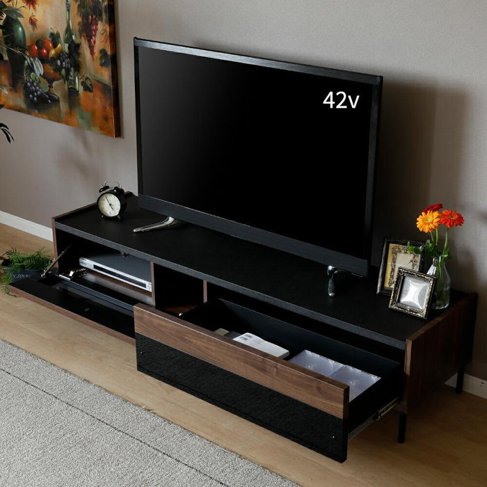 テレビボード ローボード テレビ台 おしゃれ 150cm ウォールナット調 幅 150 木目調 ブラウン ナチュラル アイアン 脚付き 北欧 完成品 引き出し収納
