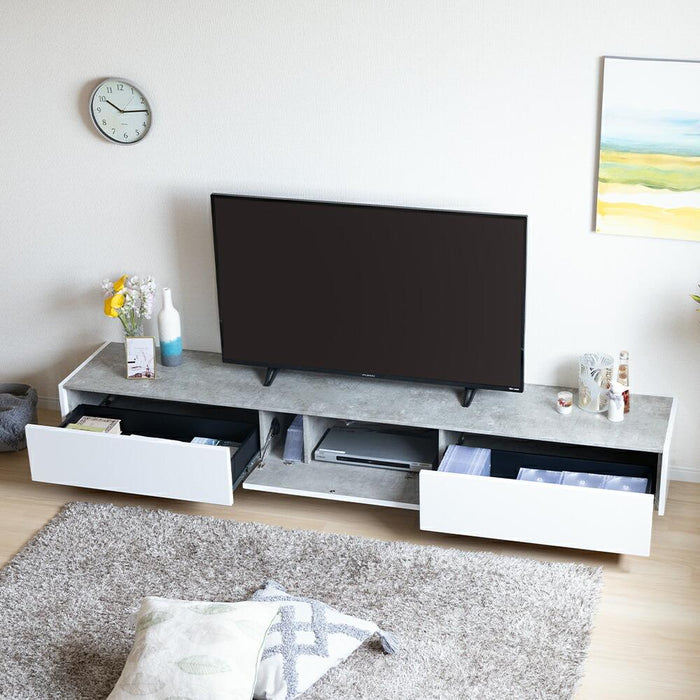 テレビ台 ローボード 完成品 220cm TV台 テレビボード テレビラック ロータイプ 引き出し おしゃれ 白 ブラック ウォールナット セラミック調 オーク ベージュ グレー 220 北欧 収納