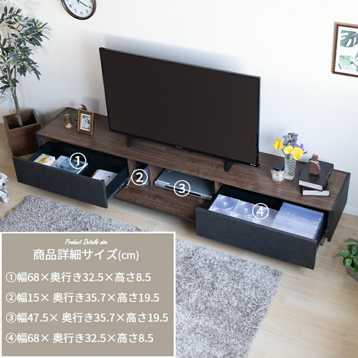 テレビ台 ローボード 完成品 220cm TV台 テレビボード テレビラック ロータイプ 引き出し おしゃれ 白 ブラック ウォールナット セラミック調 オーク ベージュ グレー 220 北欧 収納