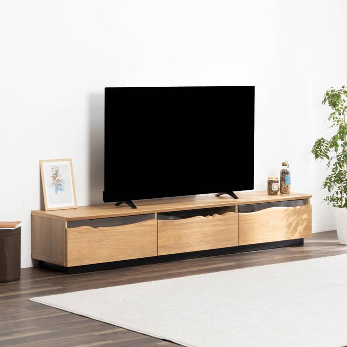 テレビ台 200 おしゃれ 幅200 tv台 テレビボード 高級感 ウォールナット色 ナチュラル色 tvボード 国産 200cm 完成品 avボード ローボード 収納 引き出し シンプル モダン