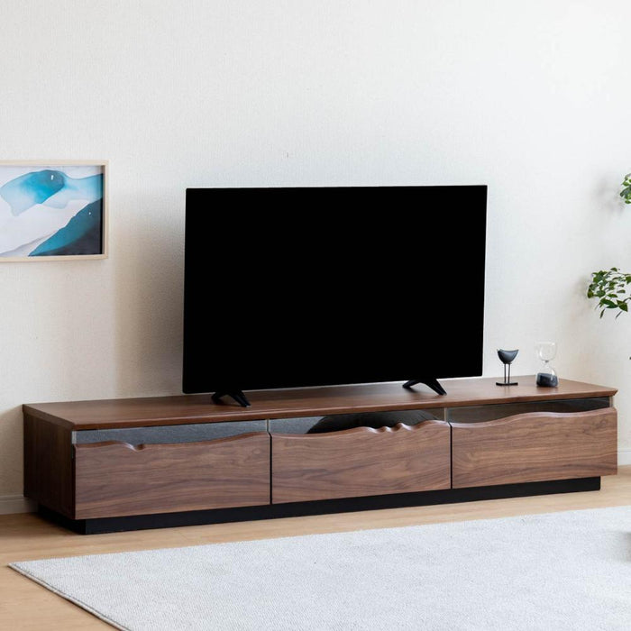 テレビ台 200 おしゃれ 幅200 tv台 テレビボード 高級感 ウォールナット色 ナチュラル色 tvボード 国産 200cm 完成品 avボード ローボード 収納 引き出し シンプル モダン