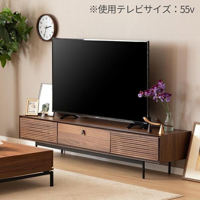 テレビ台 テレビボード 180 ローボード オーク調 ウォールナット調 シンプル モダン 北欧 ベージュ ブラウン アイアン おしゃれ 収納 引き出し 格子 突板 本革 脚付 リモコン操作 TVボード TV台 ロータイプ 180センチ 180cm