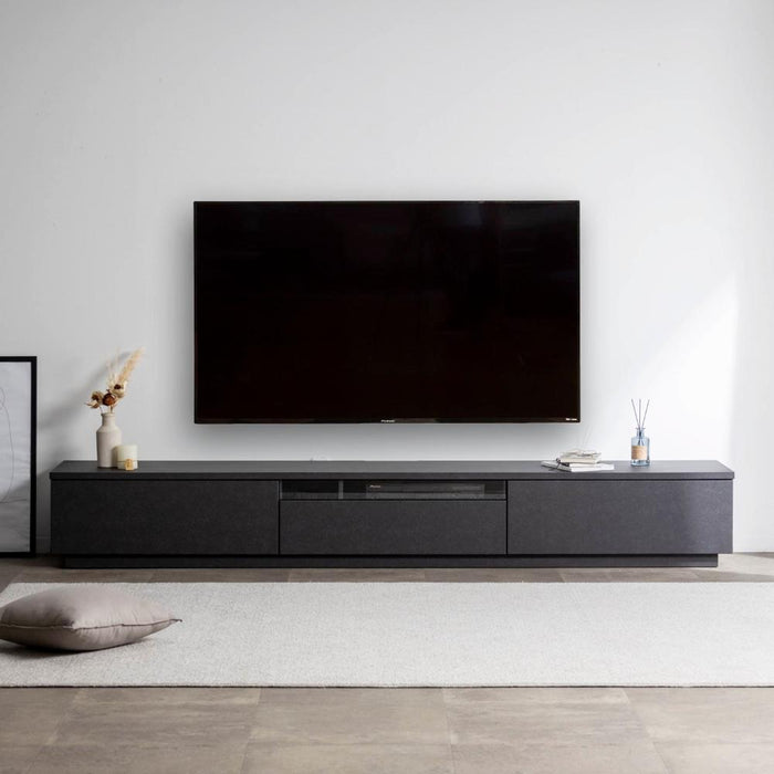 テレビ台 240cm ローボード テレビボード 240 おしゃれ TVボード 完成品 開梱設置 セラミック調 ブラック グレー シンプル モダン リビング収納 赤外線 リモコン操作 大容量 収納 引き出し 幅240cm 大きめ TV台 AVボード TVラック