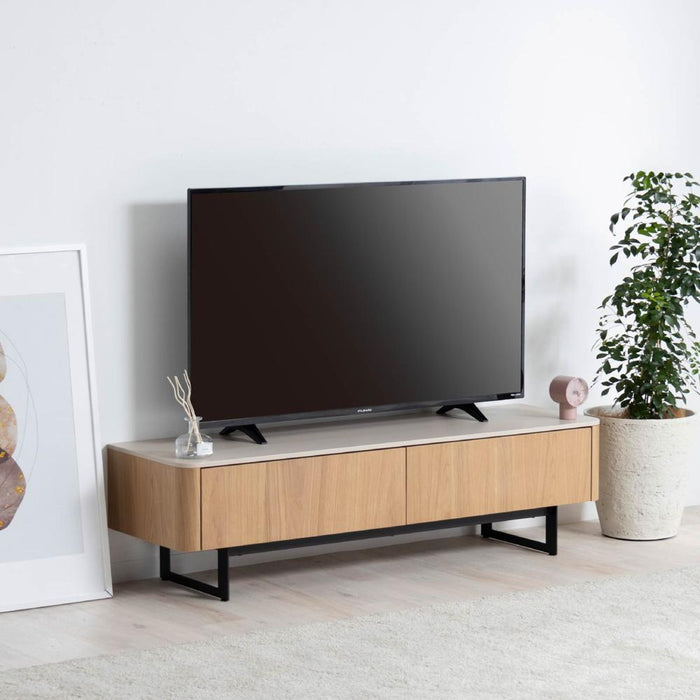 テレビ台 テレビボード ローボード 140cm 突板 リビング収納 おしゃれ シンプル 和モダン コンパクト 背面収納 背面化粧 TV台 木製 半完成品 引き出し フラップ扉 セラミック調 ウォールナット オーク モダン