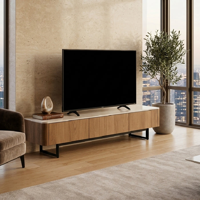 テレビボード 幅180cm セラミック調 木目調 背面収納 背面化粧 モダン 塩ビシート