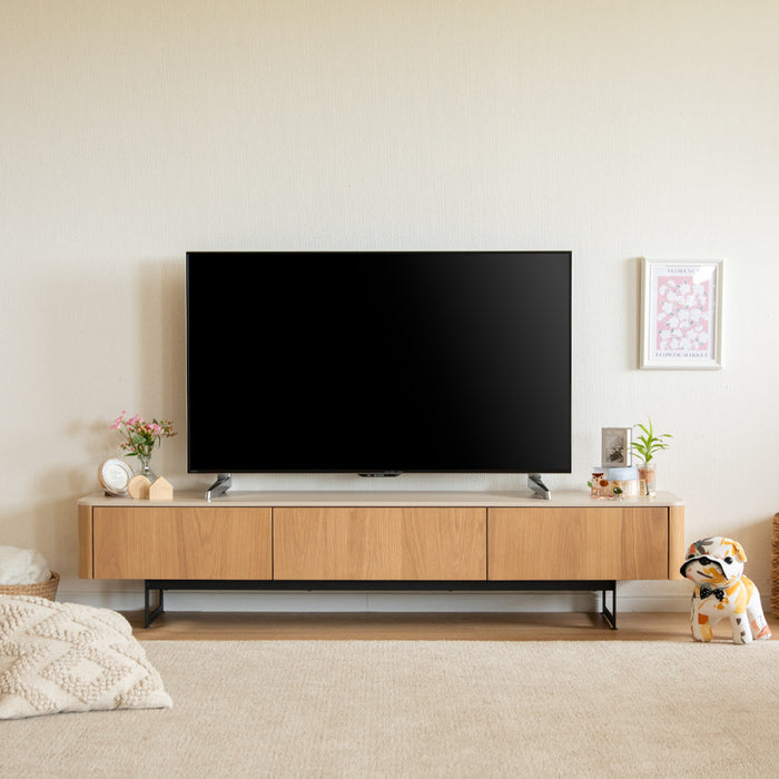 テレビボード 幅180cm セラミック調 木目調 背面収納 背面化粧 モダン 塩ビシート
