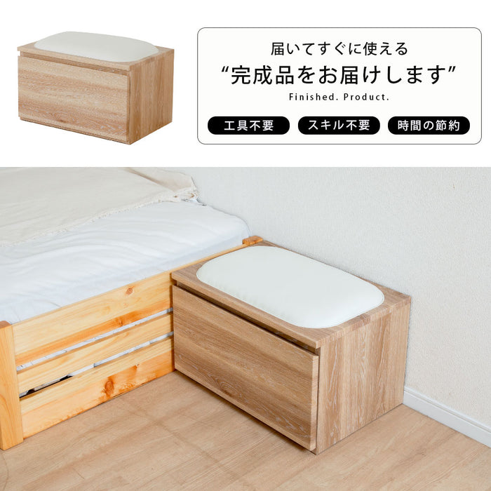 ベンチ 収納 木製 完成品 おしゃれ 玄関 ローチェスト スリム 北欧 ホワイト オーク ウォールナット 材 座れる おもちゃ箱 リビング ダイニング シンプル コンパクト 引き出し クッション 幅 60 高さ 39 奥行 41 1段 タンス 腰掛け