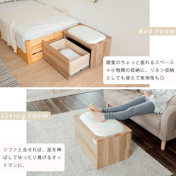 ベンチ 収納 木製 完成品 おしゃれ 玄関 ローチェスト スリム 北欧 ホワイト オーク ウォールナット 材 座れる おもちゃ箱 リビング ダイニング シンプル コンパクト 引き出し クッション 幅 60 高さ 39 奥行 41 1段 タンス 腰掛け