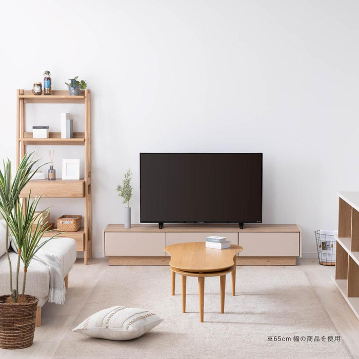 シェルフ 幅65cm オーク調 収納 棚3段 北欧 ナチュラル