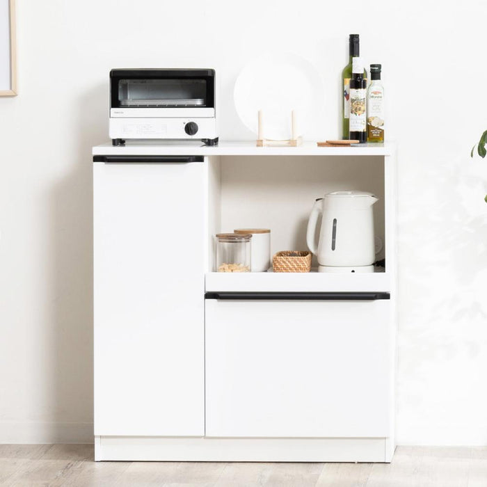 キッチンカウンター 完成品 食器棚 モダン 幅80cm セラミック調 おしゃれ カップボード ロータイプ キッチン収納棚 引き出し キッチンボード 80cm ブラック グレー ホワイト ベージュ 収納棚 高級感 レンジ台 完成品