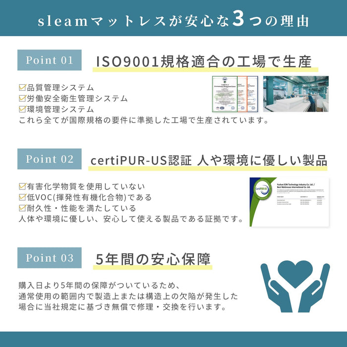 マットレス 幅97 120 140cm ポケットコイル 圧縮梱包 厚み30cm スタンダード