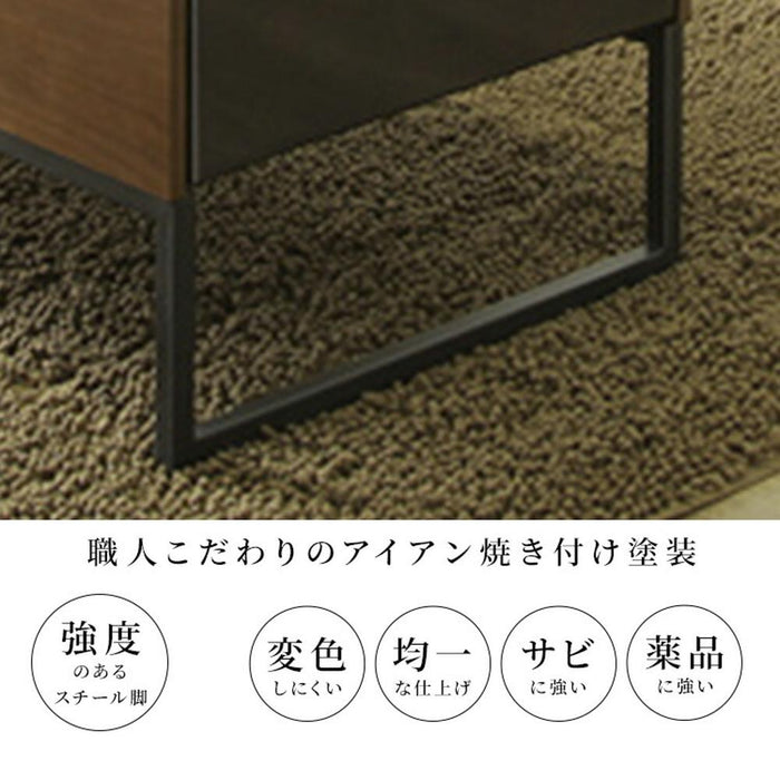 テレビ台 ローボード 180 テレビボード 半完成品 リビングボード 木製 TV台 リビング 収納 テレビラック スチール脚 収納棚 TVボード おしゃれ 脚付き 高さ調整 大型テレビ テレビ ウォールナット 天然木 ロボット掃除機