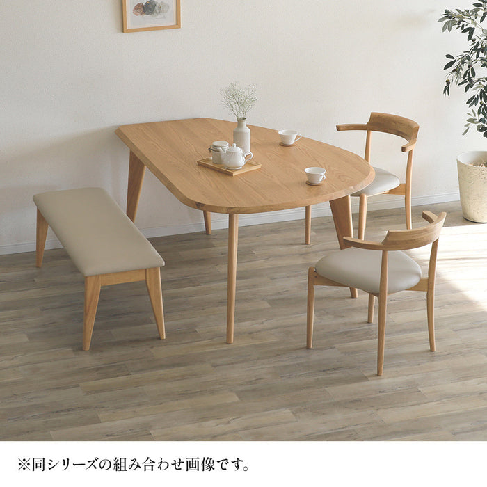 ダイニングテーブル ラウンドテーブル 150cm 変形 収納 オーク 北欧  ラバーウッド
