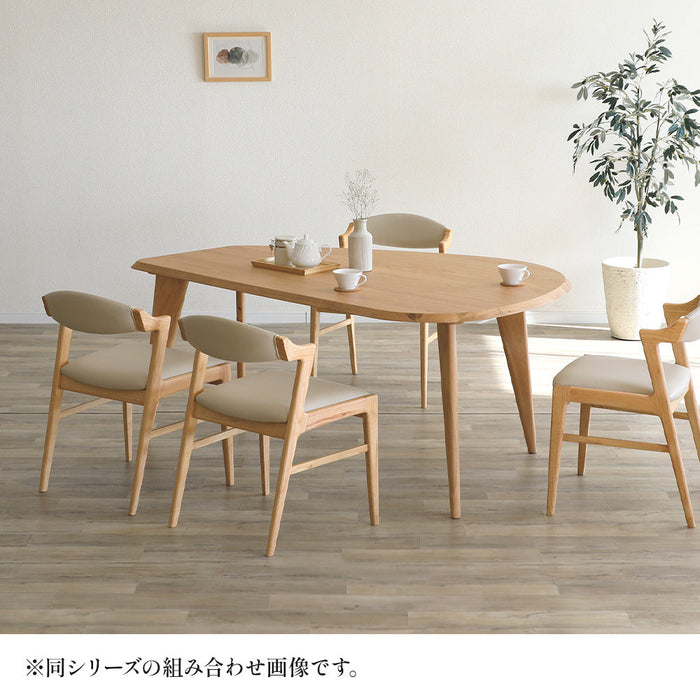 ダイニングテーブル ラウンドテーブル 150cm 変形 収納 オーク 北欧  ラバーウッド