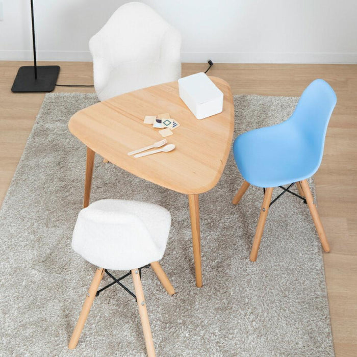 キッズ イームズチェア 1脚 ダイニングチェア 完成品 おしゃれ 北欧 シェルチェア 木製脚 もこもこ リプロダクト デザイナーズ カフェ ダイニング フロアチェア 子供用 ミニ チェア かわいい シンプル eames 送料無料
