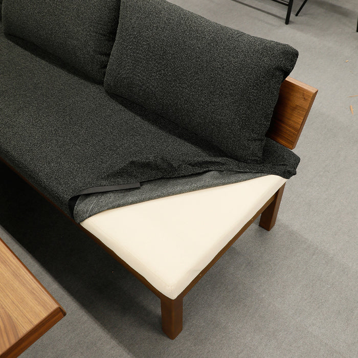 ダイニングチェア チェア 幅120 cm ダイニングベンチ 背もたれ 背付き ベンチ おしゃれ 北欧 ナチュラル オーク ウォールナット 突板 ラバーウッド 無垢材  ファブリック カバーリング ウレタン塗装 ベージュ ブラウン