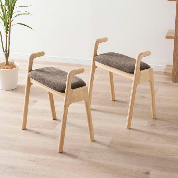 ダイニングチェア 2脚セット 幅53.5cm 重ねて収納 スタッキング 北欧 コンパクト かわいい