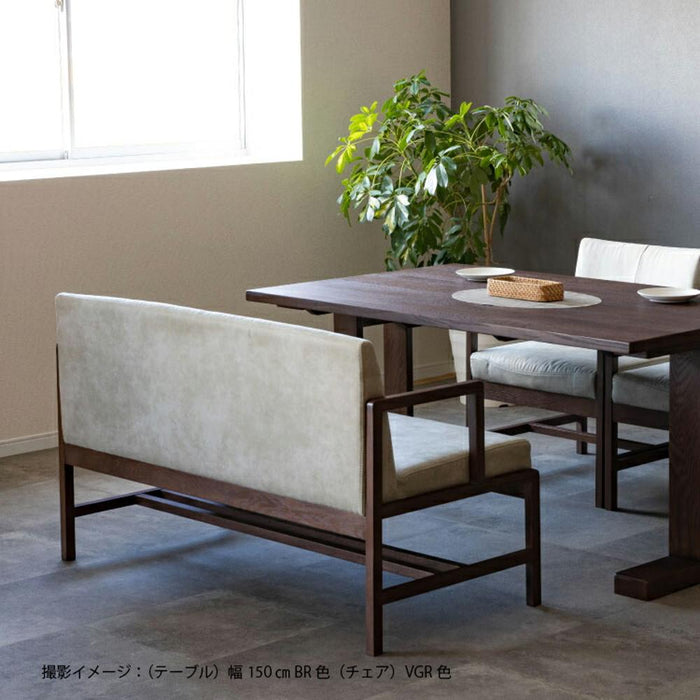 ダイニング ベンチ 完成品 木製 天然木 チェア 背付きベンチ 単品 ダイニング 高級感 レトロ LDチェア レッドオーク 無垢材 ダイニングソファ デザイナーズ チェアー 幅130 背もたれ 椅子 二人掛け レザー調 シンプル モダン