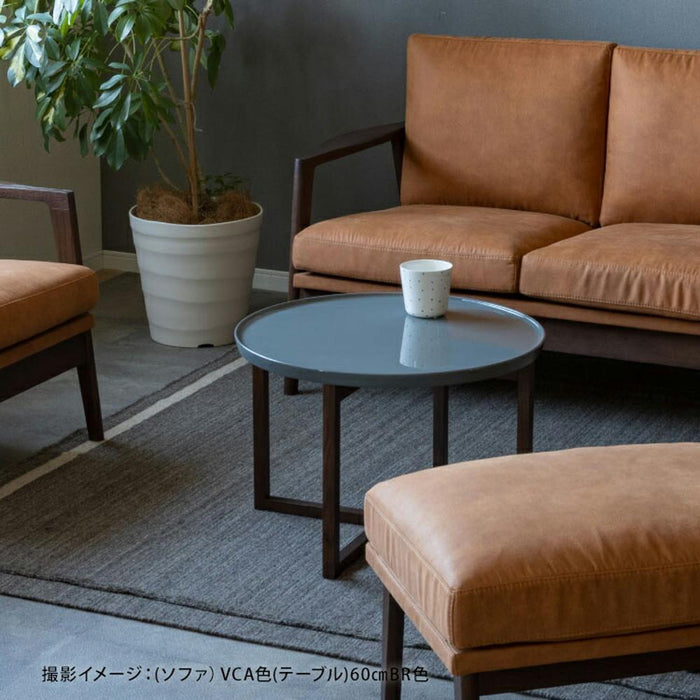 センターテーブル 丸 おしゃれ 高級感 鏡面 幅60 天然木 レッドオーク 無垢材 ブラウン 高級 レトロ ラウンドテーブル 木製 シンプル コンパクト モダン デザイナーズ ローテーブル グレー ウレタン塗装 完成品 コーヒーテーブル