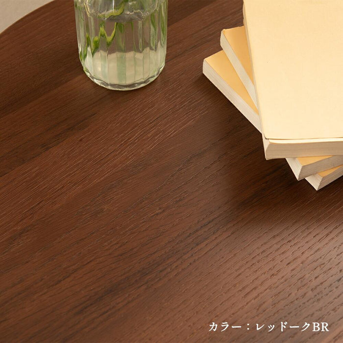 サイドテーブル おしゃれ 木製 丸 レッドオーク 無垢材 木目 ブラウン 高級 ラウンドテーブル カフェ風 アンティーク シンプル ソファー シンプル モダン デザイナーズ 幅45 奥行45 高さ59.5 ソファテーブル 完成品 コーヒーテーブル