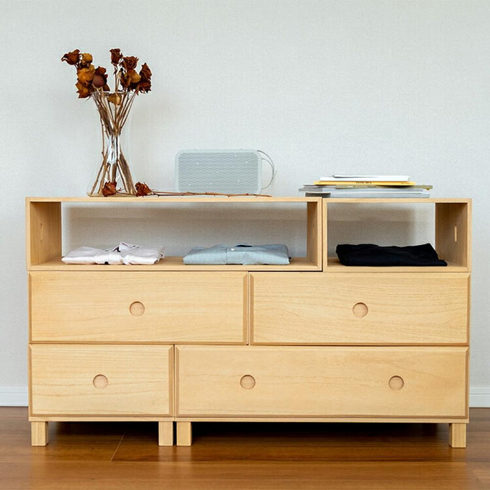 引き出し 80幅 一段 完成品 オープンラック ベッド下収納 ローチェスト 収納棚 おしゃれ リビング ボックス 木製 桐 ラック サイドボード 雑誌収納 組立不要 スリム すきま 収納 キリチェスト タンス 送料無料