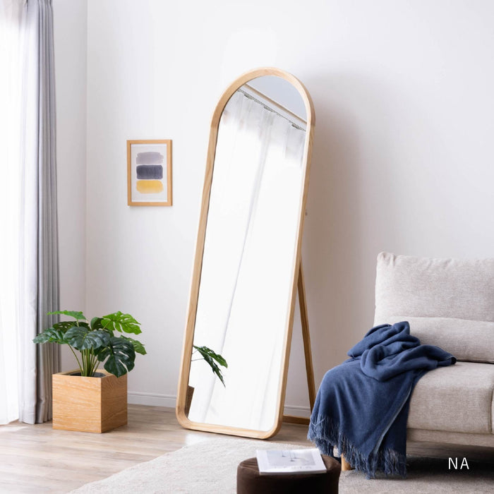 全身鏡 幅56cm 高さ168cm 無垢材 自立型 完成品 ミラー インテリア 雑貨 新生活