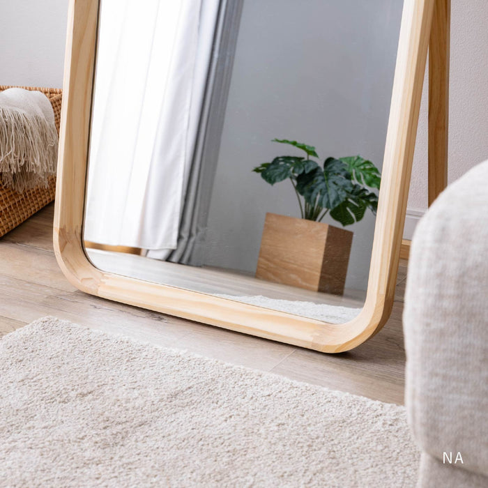 全身鏡 幅56cm 高さ168cm 無垢材 自立型 完成品 ミラー インテリア 雑貨 新生活